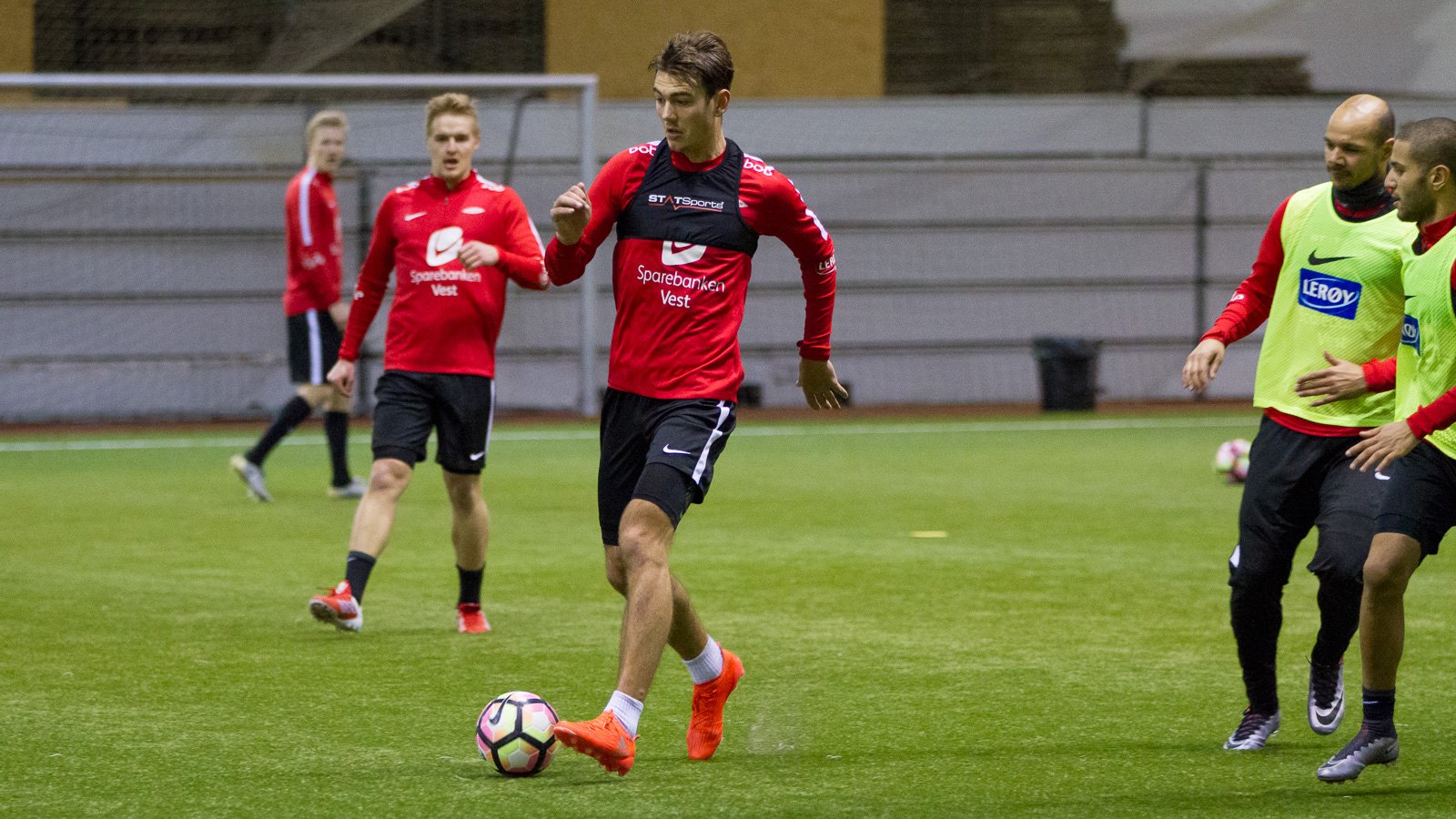 Fredrik Pallesen Knudsen på trening i Vestlandshallen 24. januar 2017.