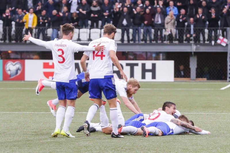 Full jubel da Gilli Rólantsson sikret seieren mot Andorra.