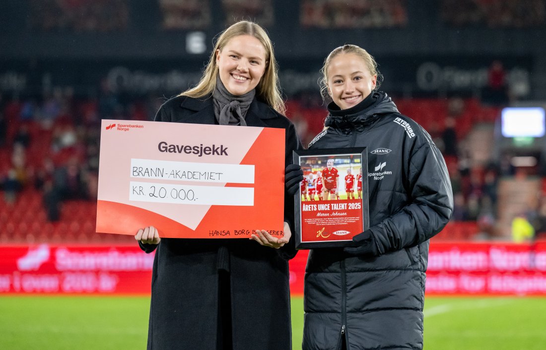 Maren Johnsen fikk utdelt talentprisen i 2025. Foto: Brann.no.
